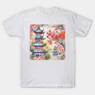 Autumn chinoiserie landscape T-Shirt